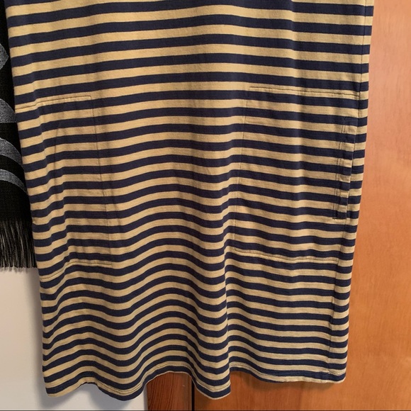 Toad & Co dress with pockets blue/yellow striped - Picture 6 of 7